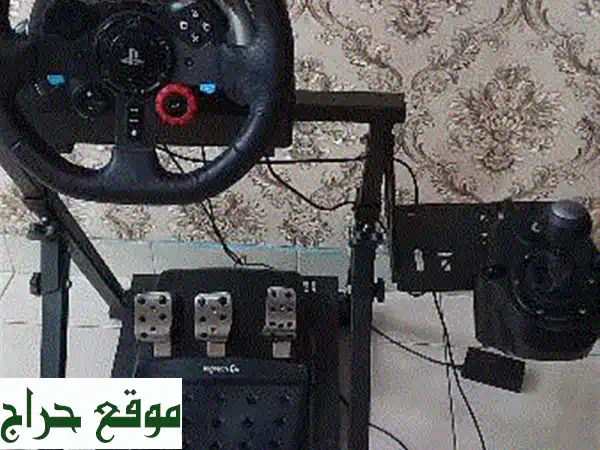 سماعة Logitech G923 Racing Wheel + Shifter + Stand - بحالة ممتازة! (95 دينار)
