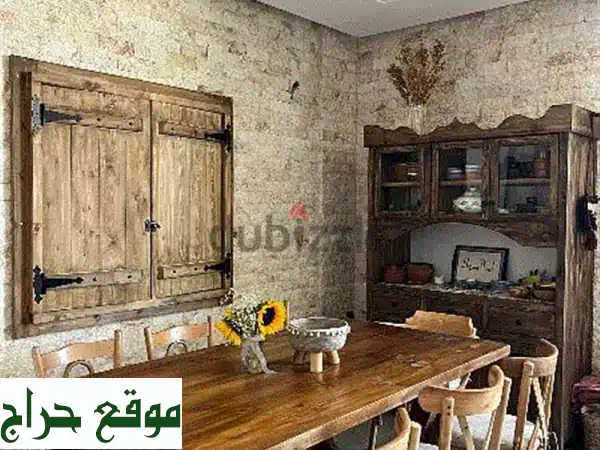 غرفة سفرة خشبية فخمة بتصميم قديم فاخر - خصم خاص!