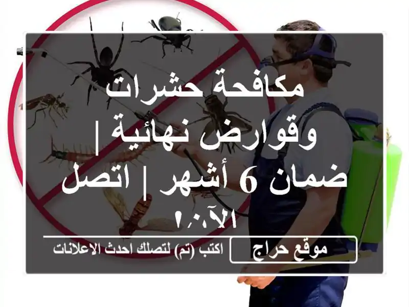مكافحة حشرات وقوارض نهائية | ضمان 6 أشهر | اتصل الآن!