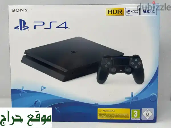 Playstation 4 Slim بحالة ممتازة -  ألعاب وملحقاتها الأصلية!