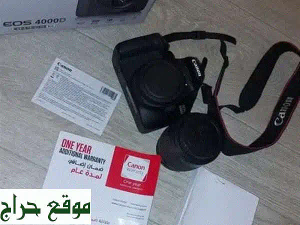 كاميرا كانون EOS 4000D بحالة ممتازة + ذاكرة 36GB هدية! ✨