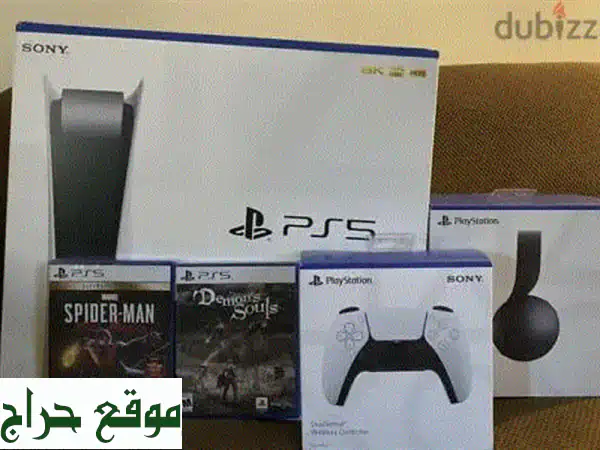 بلايستيشن 5 (نسخة قرص) مع محطة شحن مزدوجة - تجربة...