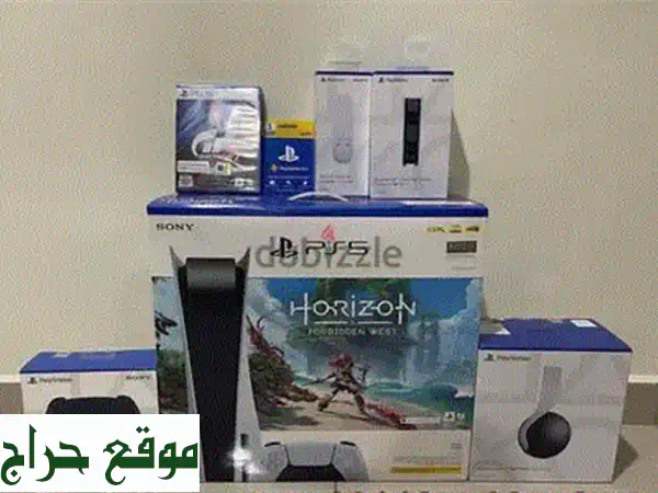 بلايستيشن 5 (نسخة قرص) مع محطة شحن مزدوجة - تجربة ألعاب لا تُقاوَم!