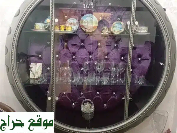 طقم طاولة طعام فاخر 8 كراسي + دولاب - سعر لا يقاوم!
