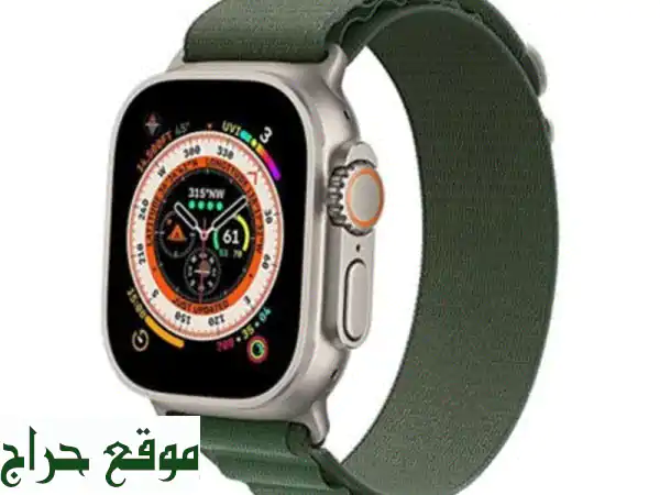 ساعة Apple Watch Ultra 49mm - تيتانيوم، سوار أخضر، كالجديدة!...