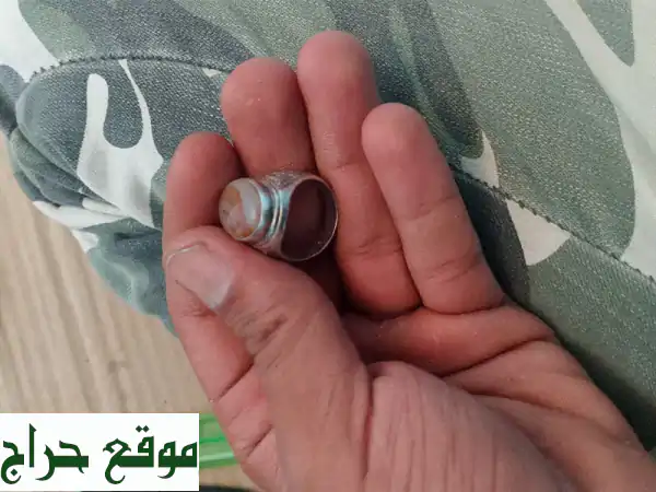 خاتم فضة رجالي عقيق يماني فاخر - رقم 950 - قطعة نادرة!