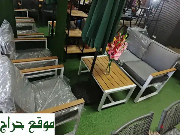 طقم ستيل خارجي فاخر - 4 مقاعد مع طاولة - استمتع بوقتك...