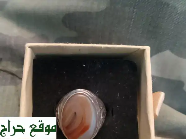 خاتم فضة رجالي عقيق يماني فاخر - رقم 950 - قطعة نادرة!