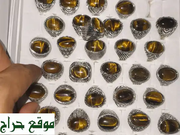 خواتم فضة عقيق مضيئة: سحر الطبيعة على يديك (100 ريال فقط!)