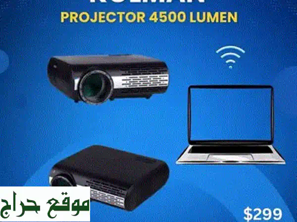 مشروعك السينمائي المنزلي أصبح حقيقة! ✨ جهاز عرض كولمان 4500 لومن ذكي بتقنية WiFi