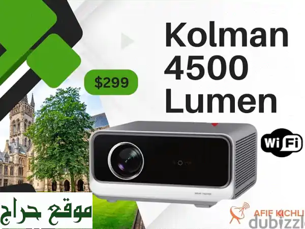 ✨ جهاز عرض كولمان LED ذكي (4500 لومن) -  صورة سينمائية...