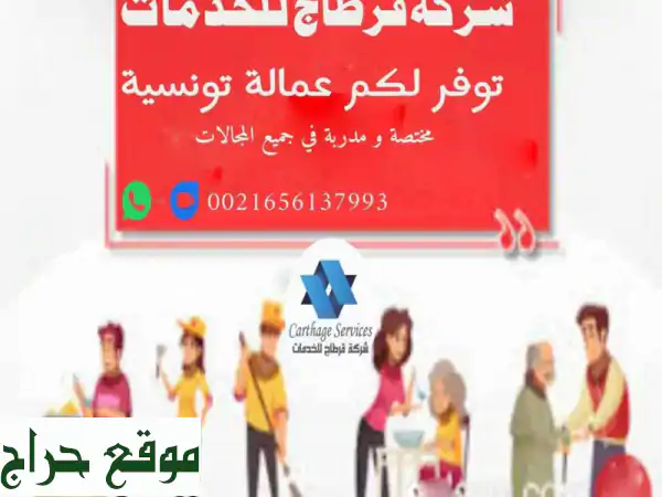 استقدام عمالة منزلية وخبيرة | مكتب قرطاج للخدمات