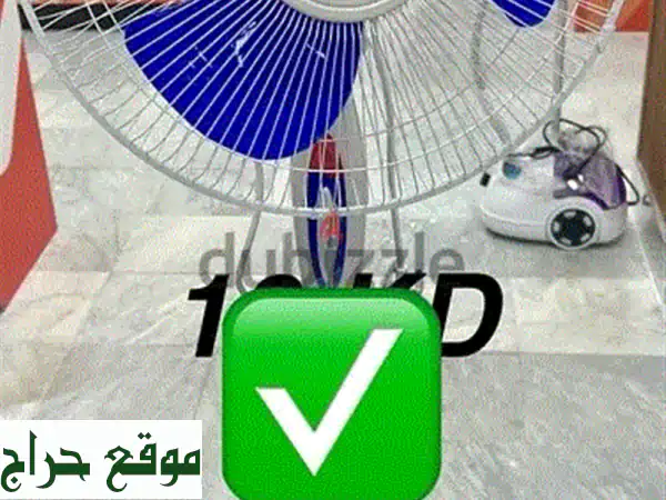 مروحة قابلة للشحن ☀️ مع طاقة شمسية، مصباح، وشاحن هاتف! 🔥