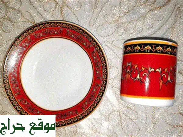 فناجين قهوة فاخرة - شفة ذهب عيار 18 قيراط! ✨