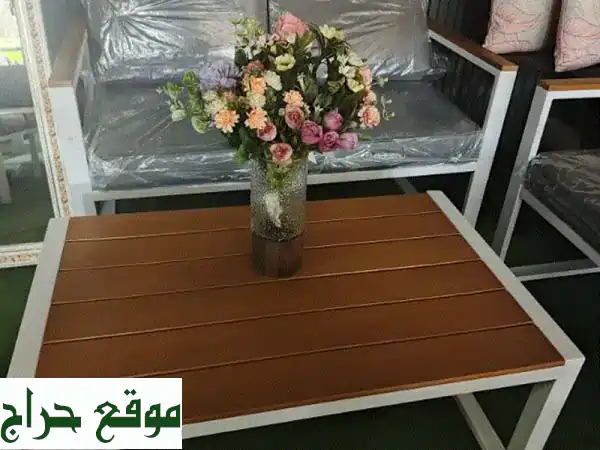 طقم ستيل أبيض فاخر للحديقة - استمتع بأوقاتك الخارجية!