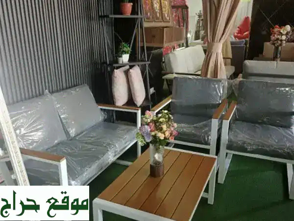 طقم ستيل أبيض فاخر للحديقة - استمتع بأوقاتك الخارجية!