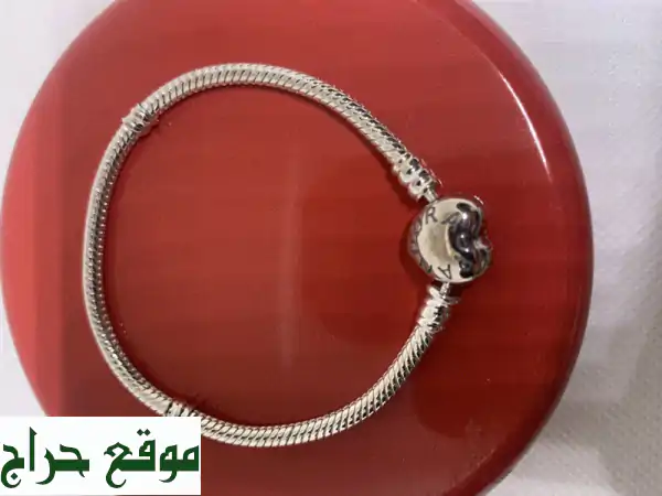 أساور Pandora Copy أنيقة - مقاس 16 و 17 سم - مطلية بالفضة ✨