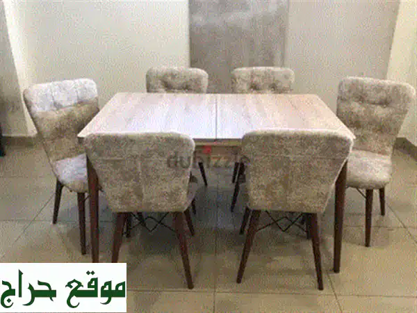 طقم سفرة فاخر كالجديد! ٨ كراسي - فرصة لا تُفوّت!