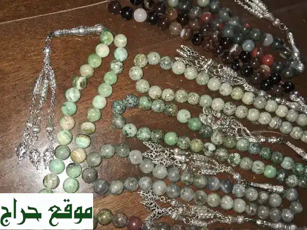مسابيح أحجار كريمة طبيعية: فخامة الروحانية بين يديك