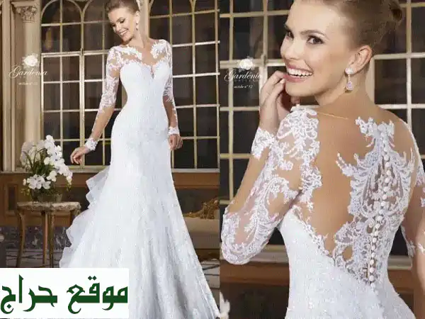 فستان زفاف فاخر - مصنوع يدوياً - بحالة ممتازة - فرصة...