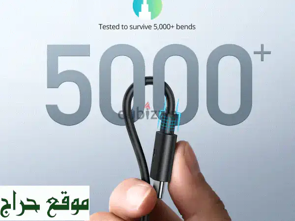 كابل شحن سريع RAVPower USB-C إلى USB-C (60 واط، 2 متر) - شحن أسرع، متانة فائقة