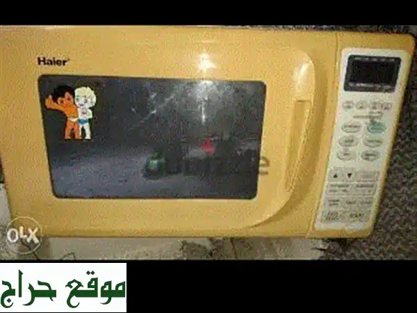 فرن مايكرويف هايّر - حالة ممتازة! ✨ (شواية مدمجة)