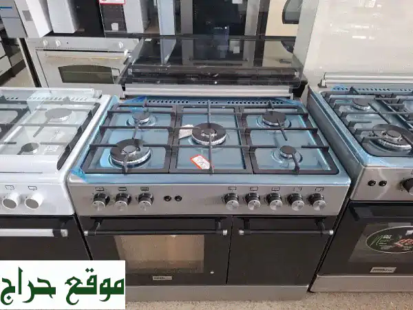 فرن غاز جنرال لوكس 90 سم ستانلس ستيل - جديد كليا!...