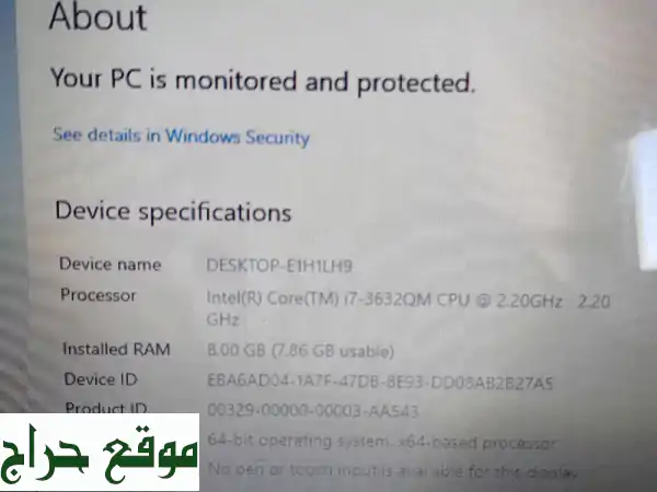 لابتوب لينوفو بحالة جيدة جدا core i7