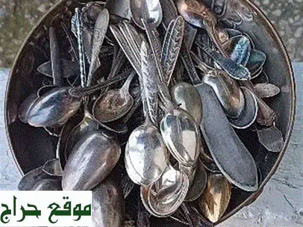 ملاعق نحاس تلبيس فضة - أنتيكات أبو خاطر | قطع نادرة...