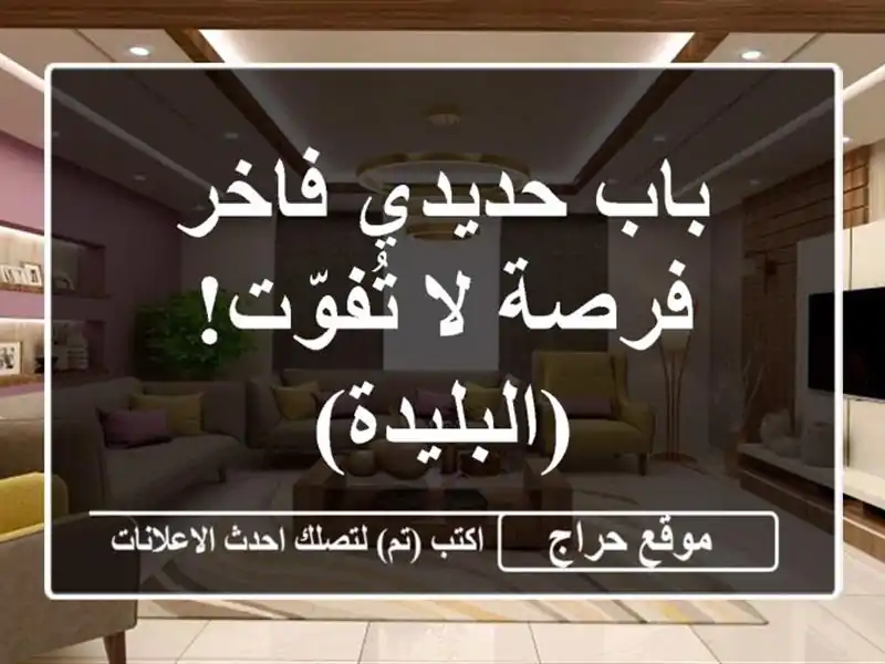 باب حديدي فاخر - فرصة لا تُفوّت! (البليدة)
