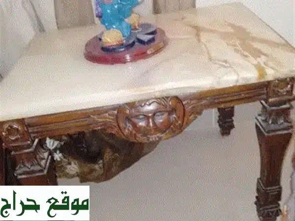 صالون شعلة فاخر: 6 قطع + 3 طاولات - صناعة يدوية رائعة!