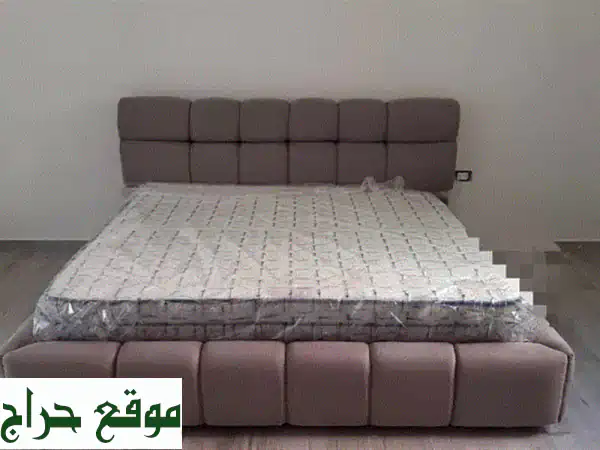 تخت مجوز منجد فاخر مع فرشة طبية - نوم مريح بـ 475$...