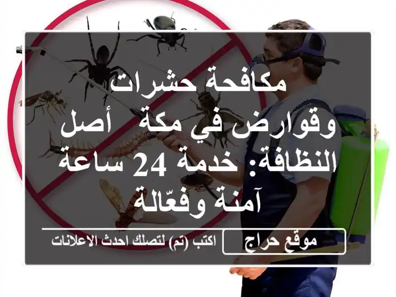 مكافحة حشرات وقوارض في مكة - أصل النظافة: خدمة 24...