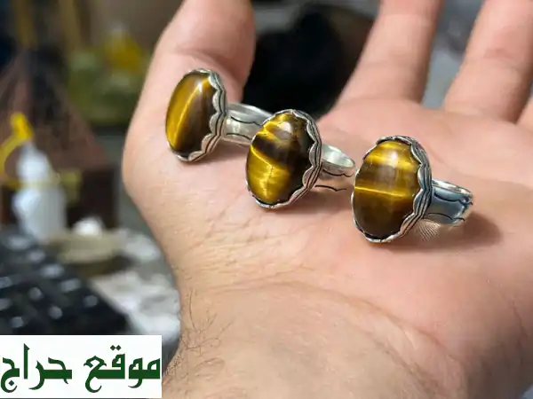 خاتم عين النمر الفضي الأصلي - أناقة آسرة وقوة ساحرة