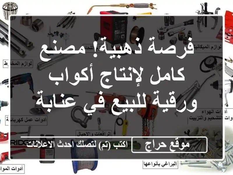 فرصة ذهبية! مصنع كامل لإنتاج أكواب ورقية للبيع في عنابة