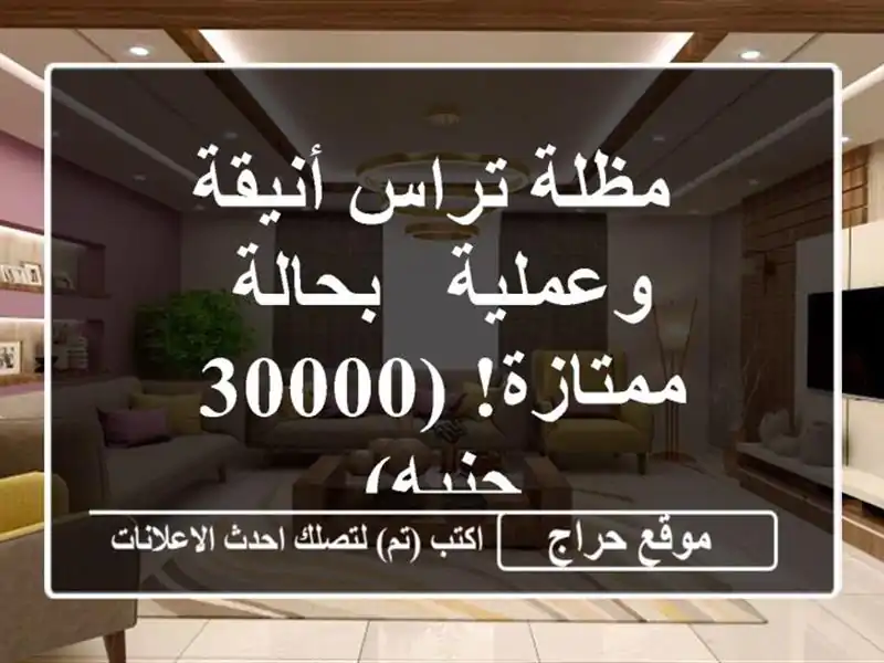 مظلة تراس أنيقة وعملية - بحالة ممتازة! (30000 جنيه)