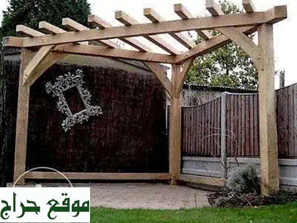 بيرجولا خشبية يدوية الصنع - تصميمات حسب الطلب من...