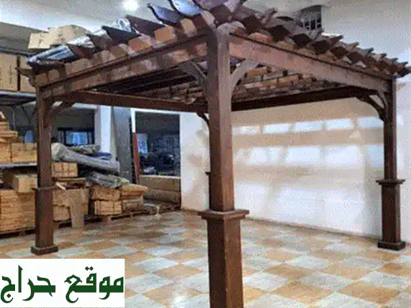 بيرجولا خشبية يدوية الصنع - تصميمات حسب الطلب من وودي شوب