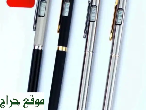 أقلام معدنية أنيقة مع ساعة رقمية - أناقة ووظيفية في...