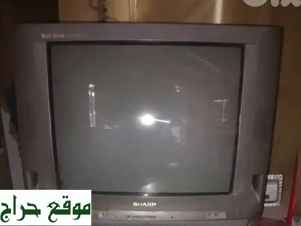 تلفزيون شارب ستيريو محمول 21 بوصة - 99 قناة - بحالة ممتازة!