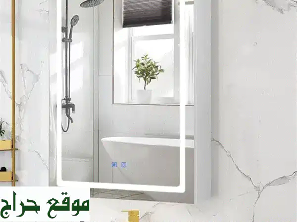 خزانة حمام مع مراة LED: أناقة وعملية في مساحتك الخاصة