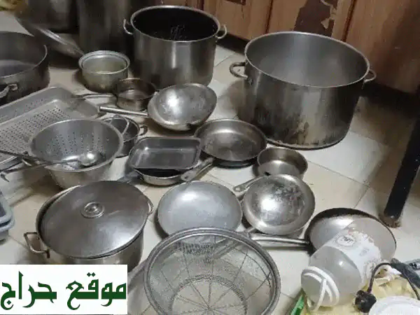 طقم قدور إيطالي فاخر - 7 قطع + قلايات + سرفيس + ملاعق! عرض لا يُفوّت!