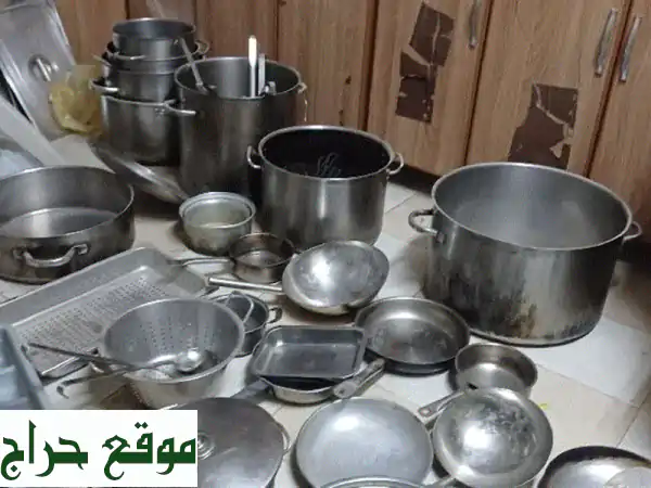 طقم قدور إيطالي فاخر - 7 قطع + قلايات + سرفيس + ملاعق!...