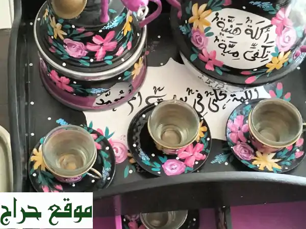 طقم قهوة نحاسي فاخر - تجربة قهوة أصيلة بـ 200 درهم فقط!