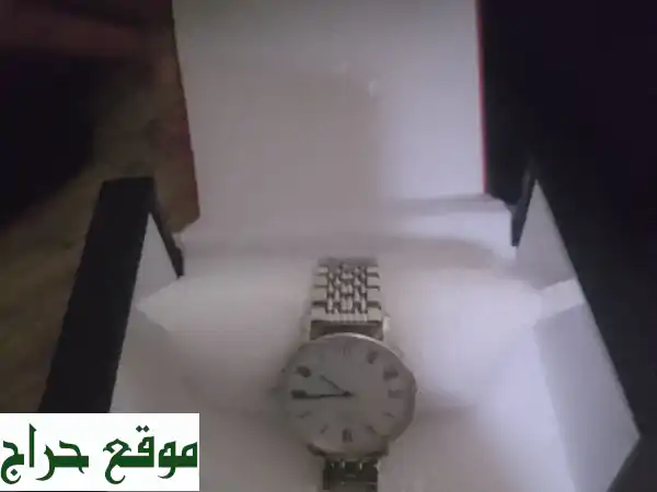 ساعة سويسرية رجالية فاخرة - فضية، مرصعة...