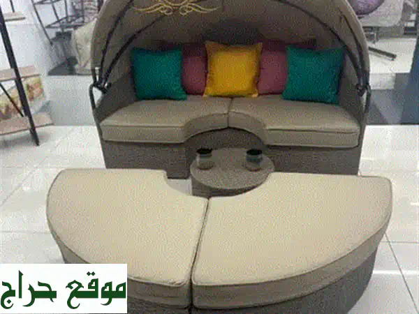 طقم ألومنيوم فاخر 5 مقاعد | مثالي للحدائق والباحات | تصميم عصري وعالي الجودة