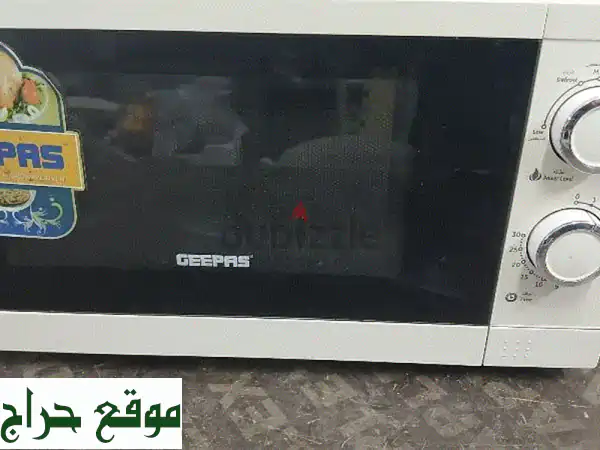 فرن مايكرويف جيباس 23 لتر - نظيف ويعمل بكفاءة - 12 دينار بحريني فقط!