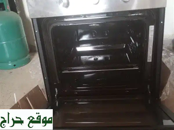 فرن غاز + طباخ غاز - فضي - بحالة ممتازة - كالجديد!
