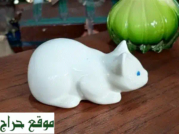 قطة سيراميك أوروبية عتيقة - تحفة فنية صغيرة تجلب...