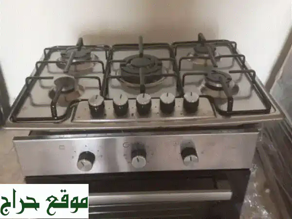 فرن غاز + طباخ غاز - فضي - بحالة ممتازة - كالجديد!